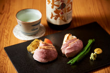 画像をギャラリービューアに読み込む, 「たかむら」の合鴨のロース,日本酒
